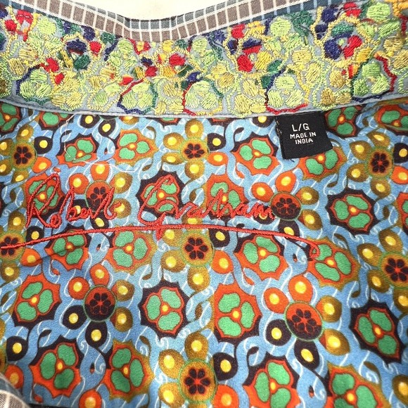 Robert Graham Long Sleeve Knowledge Wisdom Truth Mens L Flip Cuff StripeRainbows - Picture 6 of 16